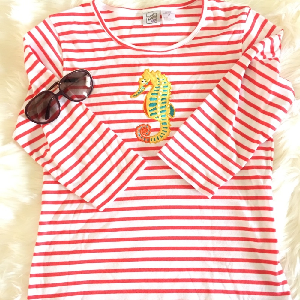 Peanut Butter & Jelly Womens Seahorse Top Size S